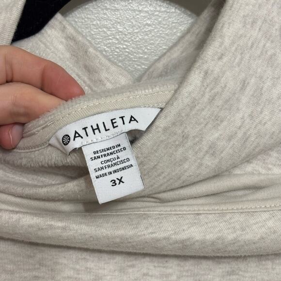 Athleta Cozy Karma Twist Neck Sweatshirt in Light Oatmeal Heather - Size 3X - Picture 5 of 7